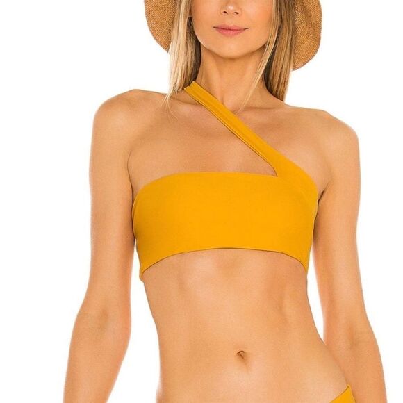 Jade Swim Halo Bikini Top In Golden Size Small / S - NEW - Picture 2 of 9